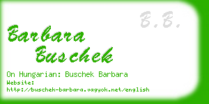 barbara buschek business card